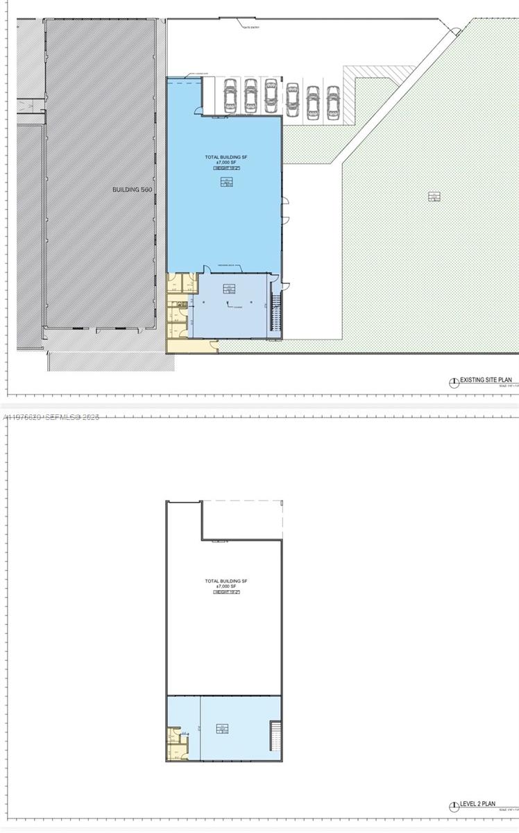 This image shows a site plan and a level two floor plan for a building — 550 NW 29th St, Miami FL 33127, MIAMI, FL