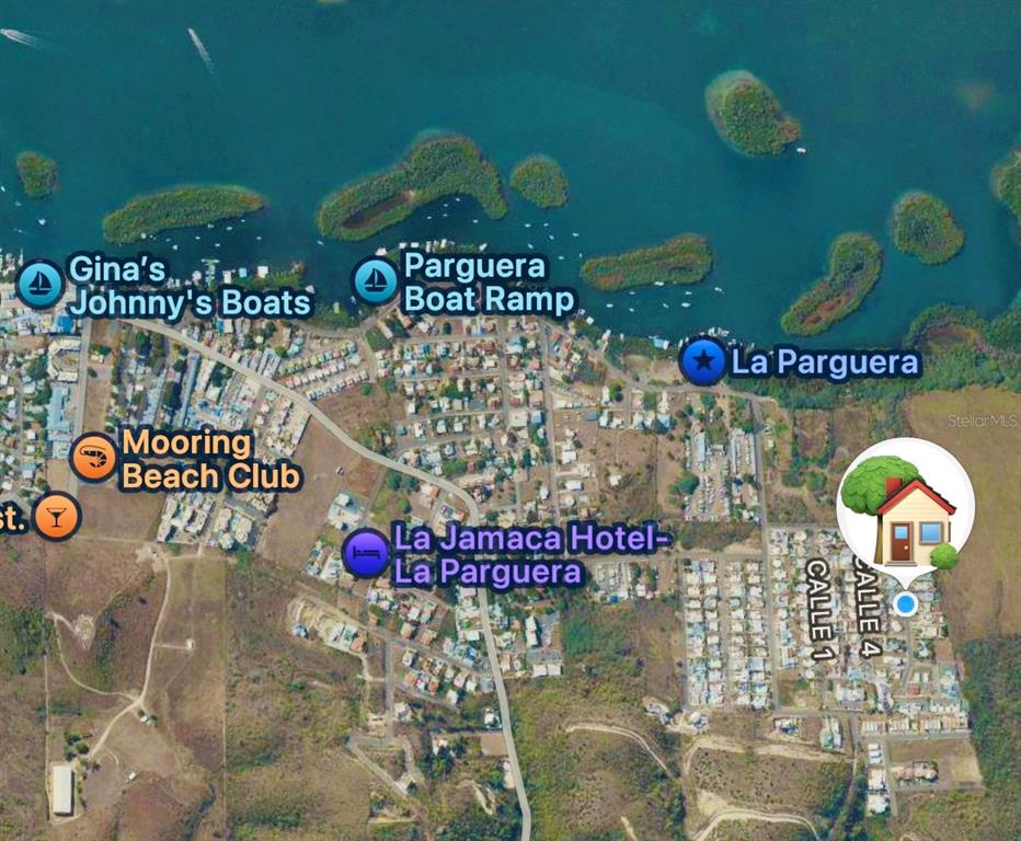 This is an aerial map showing the location of a property in La Parguera — . VILLAS DE BAHIA UNIT D-7, LAJAS, PR