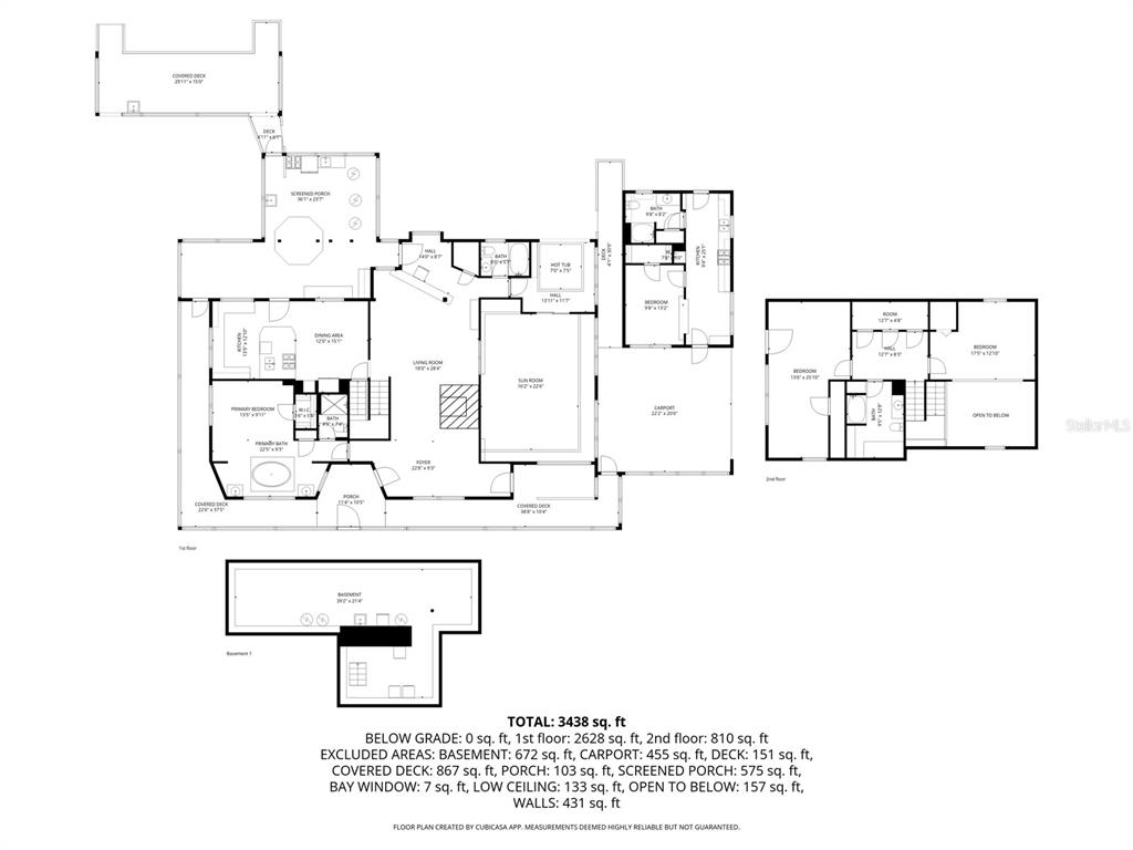 This image is a floor plan showing the layout of a multi-level residential property — 11053 MULBERRY LANDING ANNEX, HILLIARD, FL