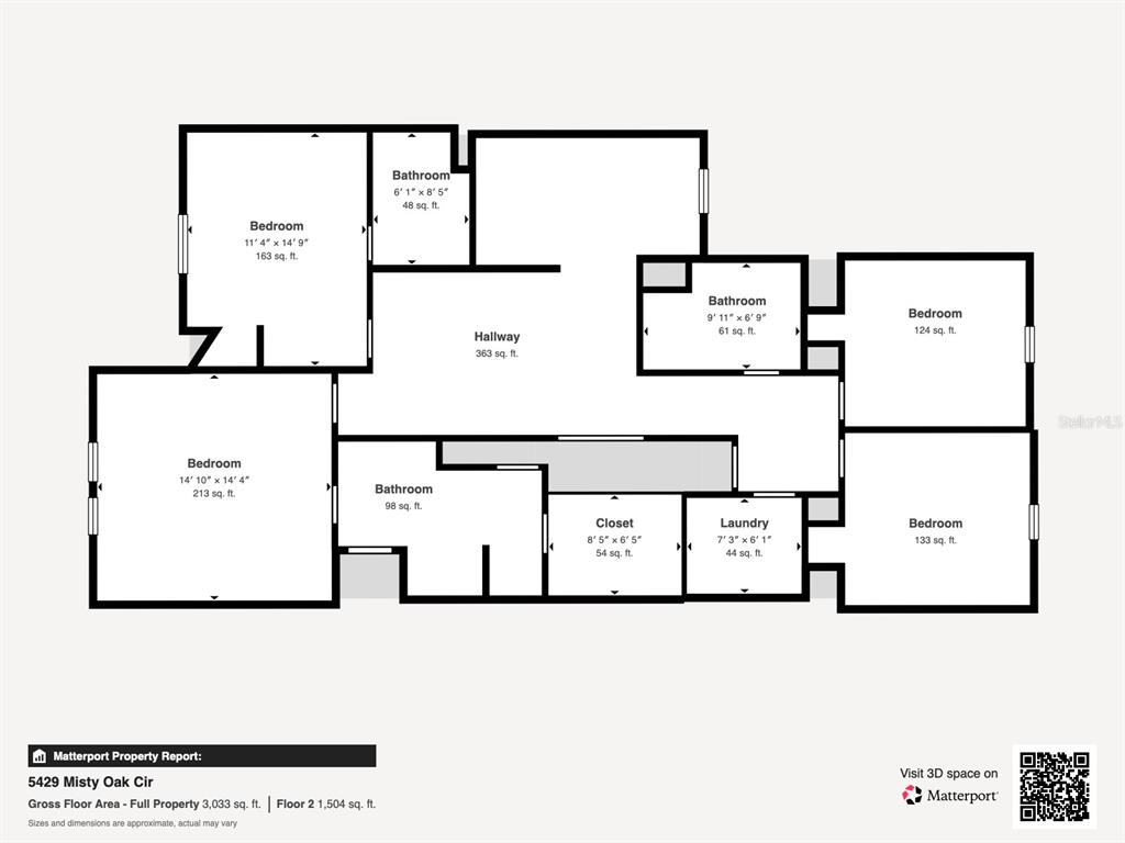 This is a floor plan showing the layout of a residential property — 5429 MISTY OAK CIRCLE, DAVENPORT, FL