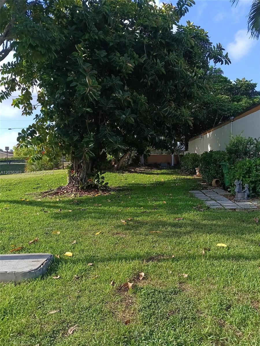 A large tree stands in a grassy yard next to a building with a walkway — 1700 SW 131st Place Cir S, Miami FL 33175, MIAMI, FL