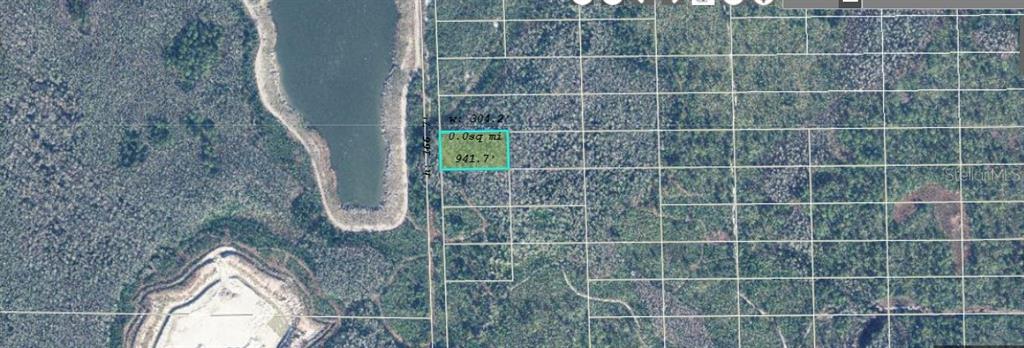 An aerial map view shows a rectangular plot of land outlined in teal — 1355 DILL ROAD, ORLANDO, FL
