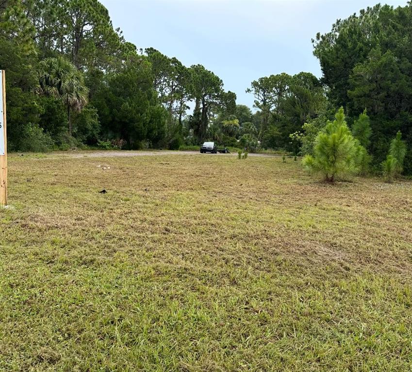 A cleared, grassy vacant lot surrounded by trees with a vehicle parked in the distance — 3493 S RIDGEWOOD AVENUE, EDGEWATER, FL