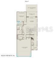 This is a floor plan for the first level of a home with a two-car garage — 353 FISHTAIL PLACE, PALM COAST, FL