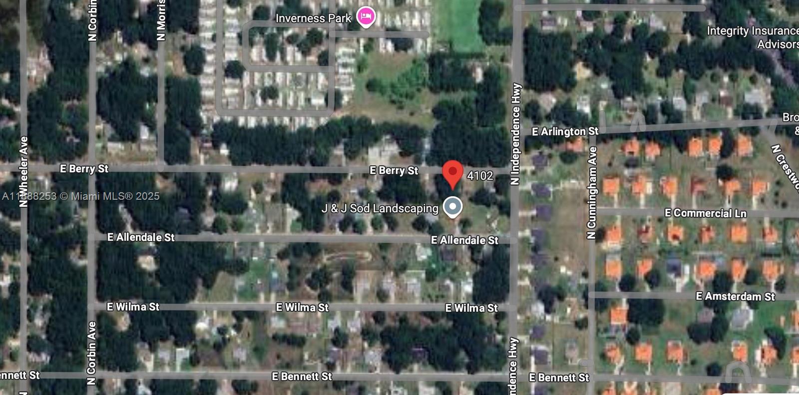 This is a map showing the location of a property near E Berry St — 4102 E Berry St, Inverness FL 34453, INVERNESS, FL