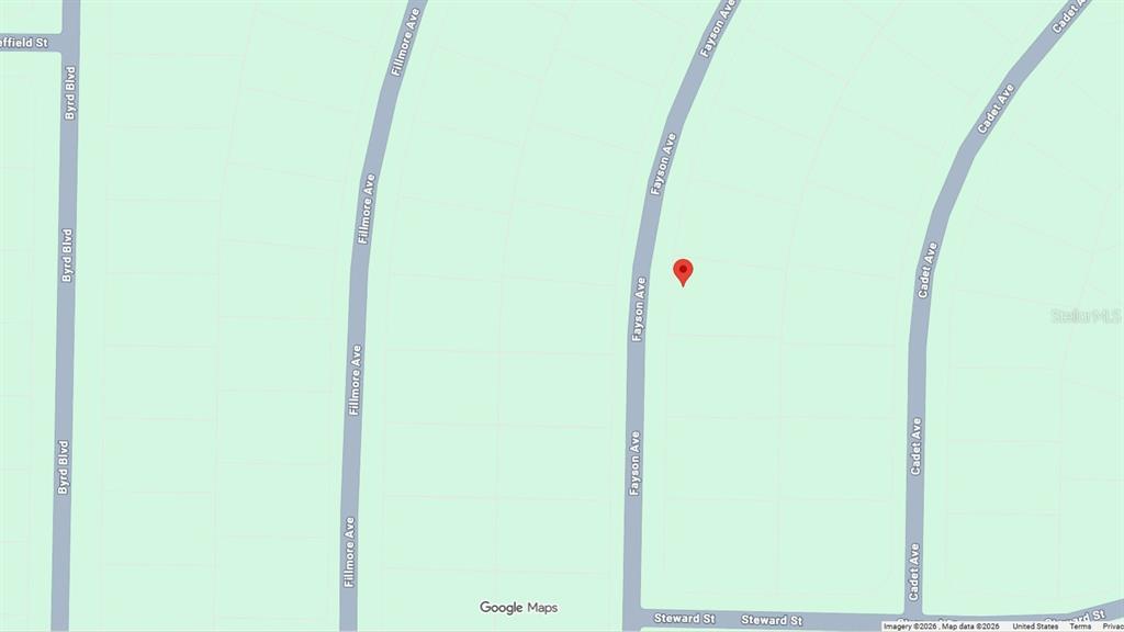 This is a map showing streets and a red location marker — Lot 13 Unit 11 Blk 820 FAYSON AVENUE, CHIPLEY, FL