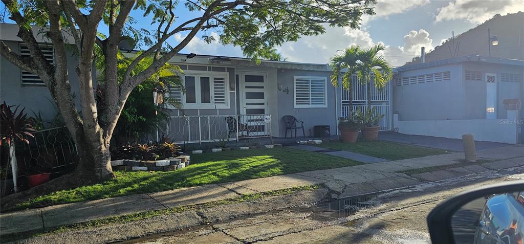 A single-story house with a white facade, louvered windows, and a front lawn with trees — 33 S BAIROA AVE STREET S UNIT AF 2, CAGUAS, PR