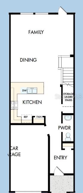 A kitchen features white cabinets, stainless steel appliances, and white countertops with a backsplash — 1125 WILD CREST LANE, DAYTONA BEACH, FL