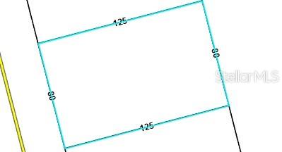 This is a plat map showing a rectangular lot with dimensions of 125 feet by 80 feet — Lot 18 Unit 1 Blk 6 FUSION CIRCLE, CHIPLEY, FL