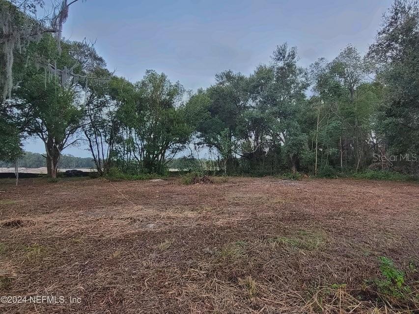 A cleared, flat lot features sparse vegetation and a dense line of trees in back — 1250 HUNTINGTON ROAD, CRESCENT CITY, FL