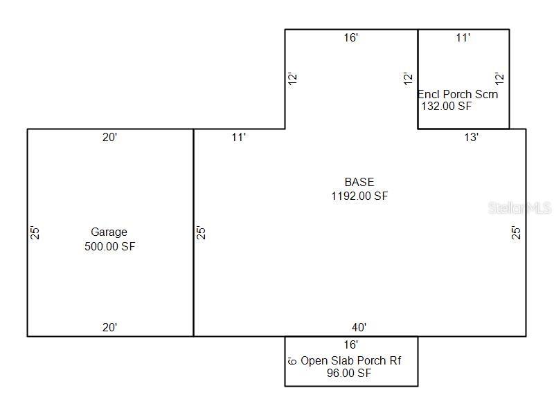 This is a floor plan showing the layout and square footage of a house — 144 ROTONDA CIRCLE, ROTONDA WEST, FL