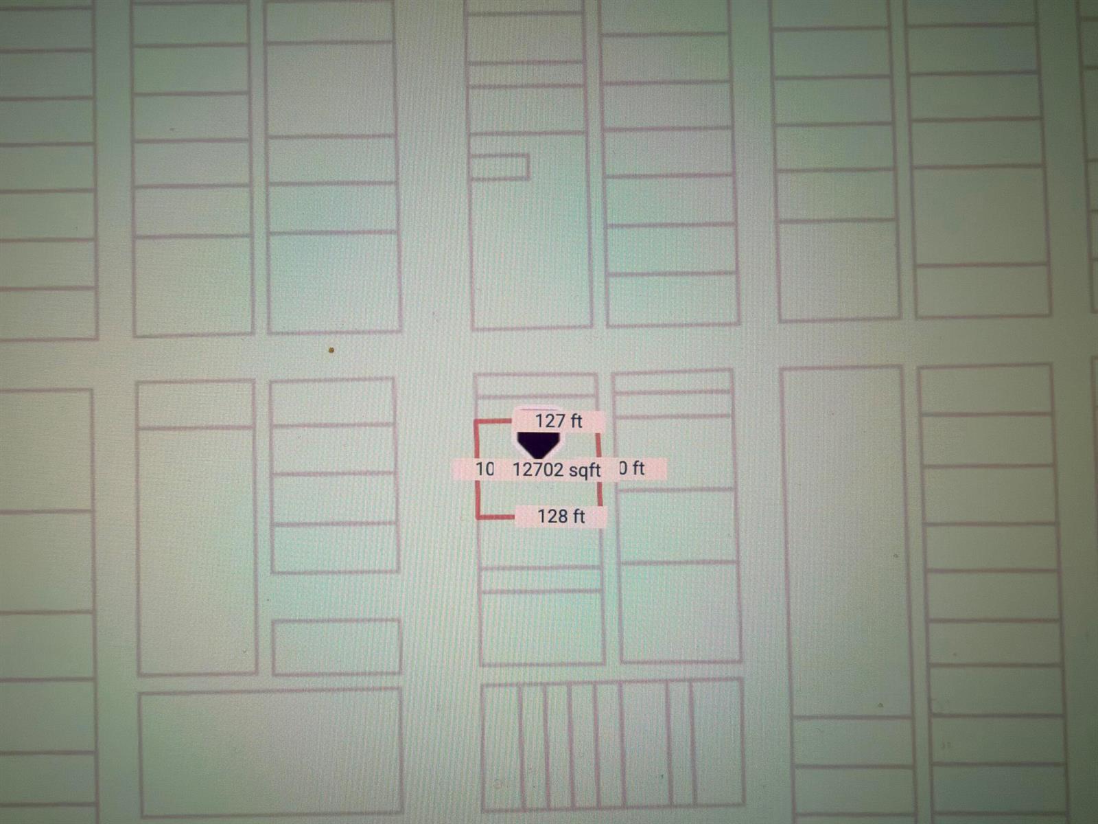 This is a digital map showing a highlighted rectangular land parcel with its dimensions and area — 32 Street SW 162 Avenue, FL, FL