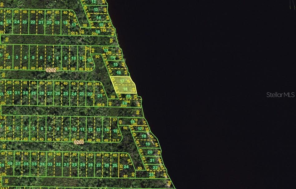 This is a plat map showing a grid of subdivided land parcels — 28208 SANTA MONICA COURT, PUNTA GORDA, FL