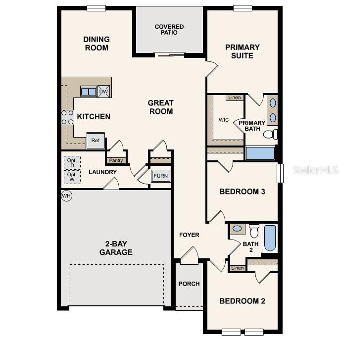 This image lists the standard exterior and interior features for a residential property — 3525 DAHLIA DRIVE, LAKE HAMILTON, FL