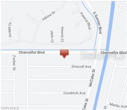 This is a map showing the location of a property on Chancellor Boulevard — 13529 CHANCELLOR BOULEVARD, PORT CHARLOTTE, FL