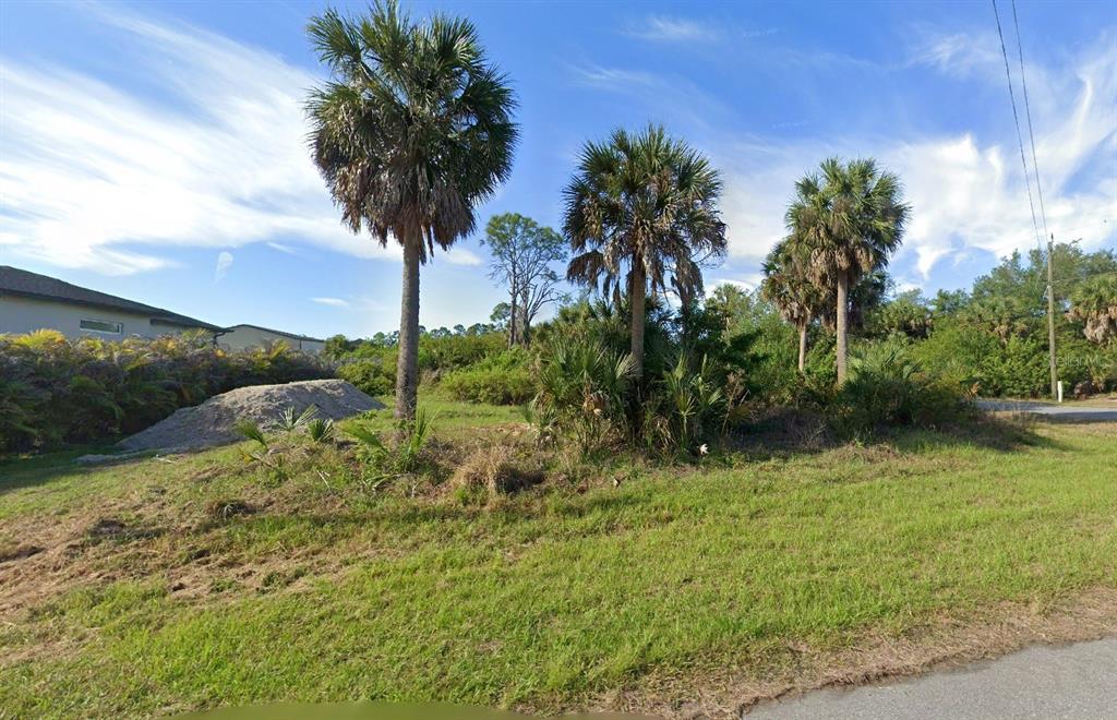 A grassy, undeveloped lot features several tall palm trees and a pile of dirt — 12123 FEDERAL AVENUE, PORT CHARLOTTE, FL