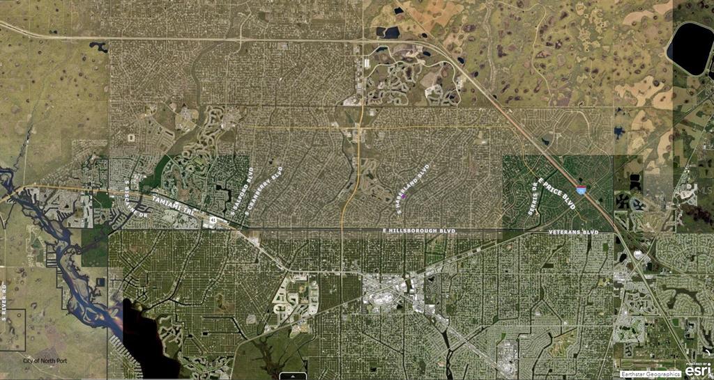 This is an aerial map view of the City of North Port, Florida — 1141177118 DERRICK STREET, NORTH PORT, FL