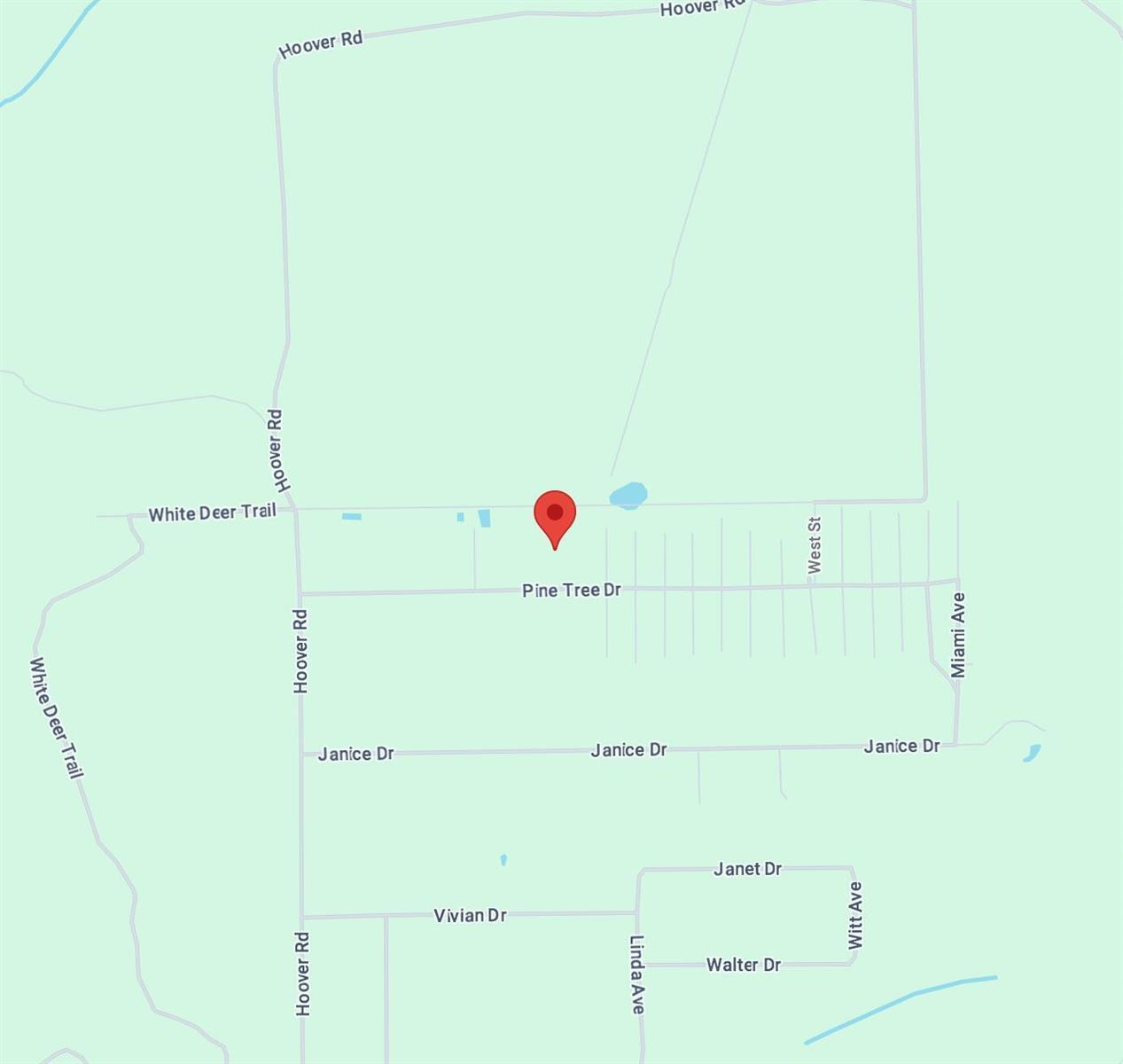 This is a map showing local streets and a red location pin — 138 Pine Tree Drive, Palatka FL 32177, PALATKA, FL