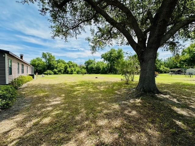 A large oak tree stands in a grassy yard next to a residential house — 6814 REDWING ROAD, GROVELAND, FL