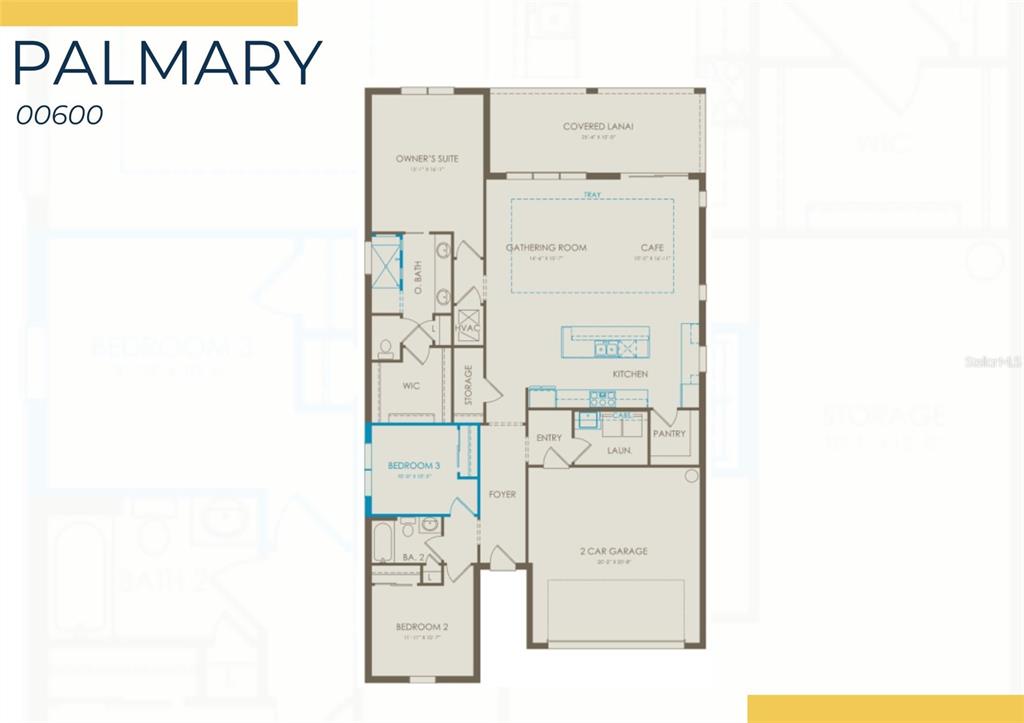 This is a floor plan for a residential home featuring three bedrooms and a garage — 1832 SILVER SHORES BOULEVARD, ENGLEWOOD, FL