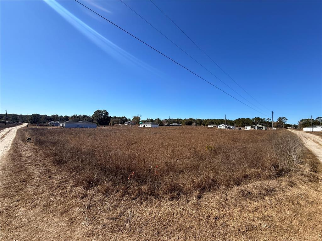 A large, vacant, grassy lot sits under a clear blue sky with nearby houses — TBD SW 150TH COURT, OCALA, FL