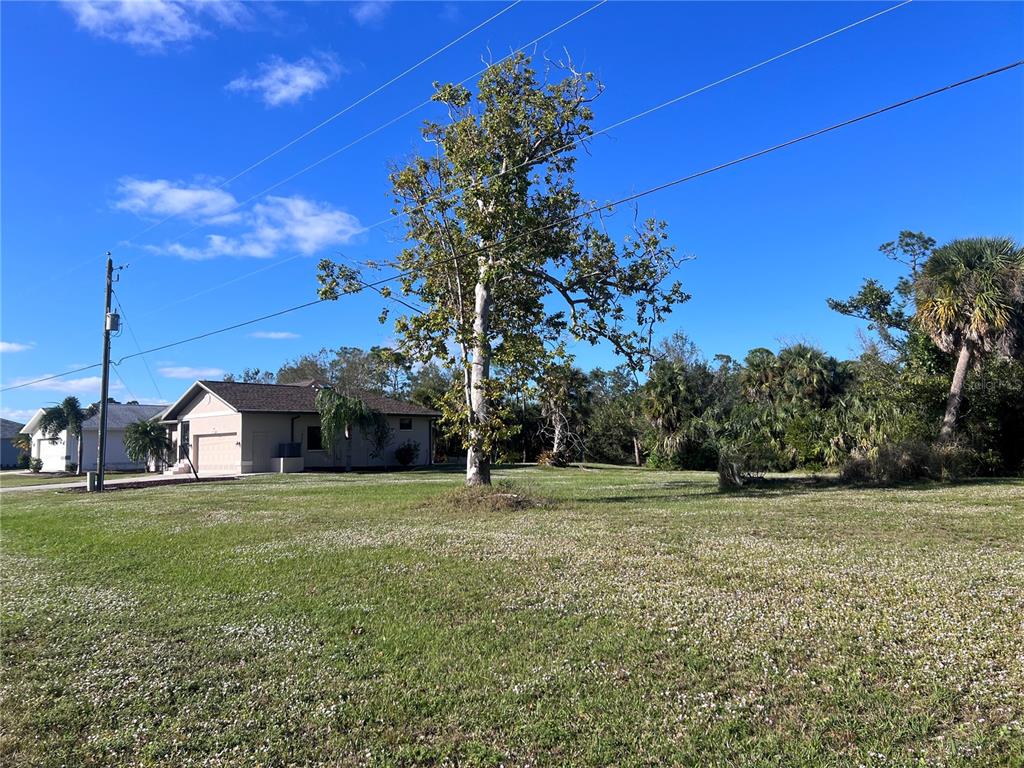 A large tree stands in a grassy lot next to a single-story house — 16819 ACAPULCO ROAD, PUNTA GORDA, FL