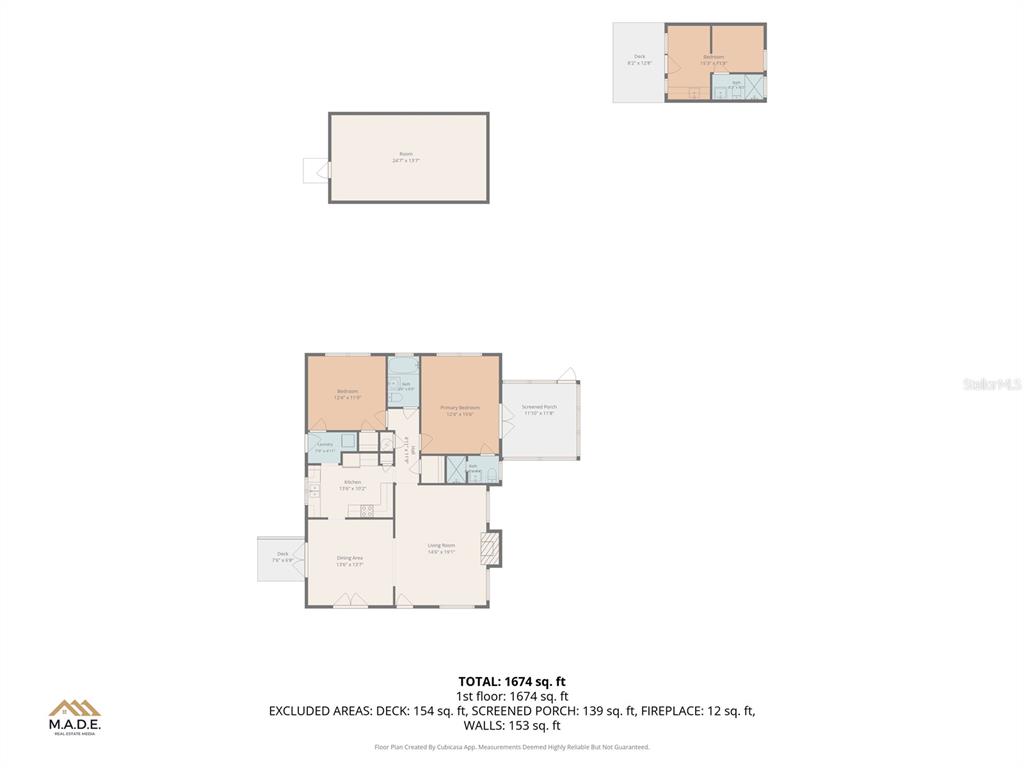 This is a floor plan showing the layout of a house with multiple rooms — 8115 N 37TH STREET, TAMPA, FL