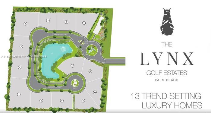 This is a site plan rendering for a luxury residential development featuring thirteen numbered lots — Worth Ave, Palm Beach FL 33463, PALM BEACH, FL