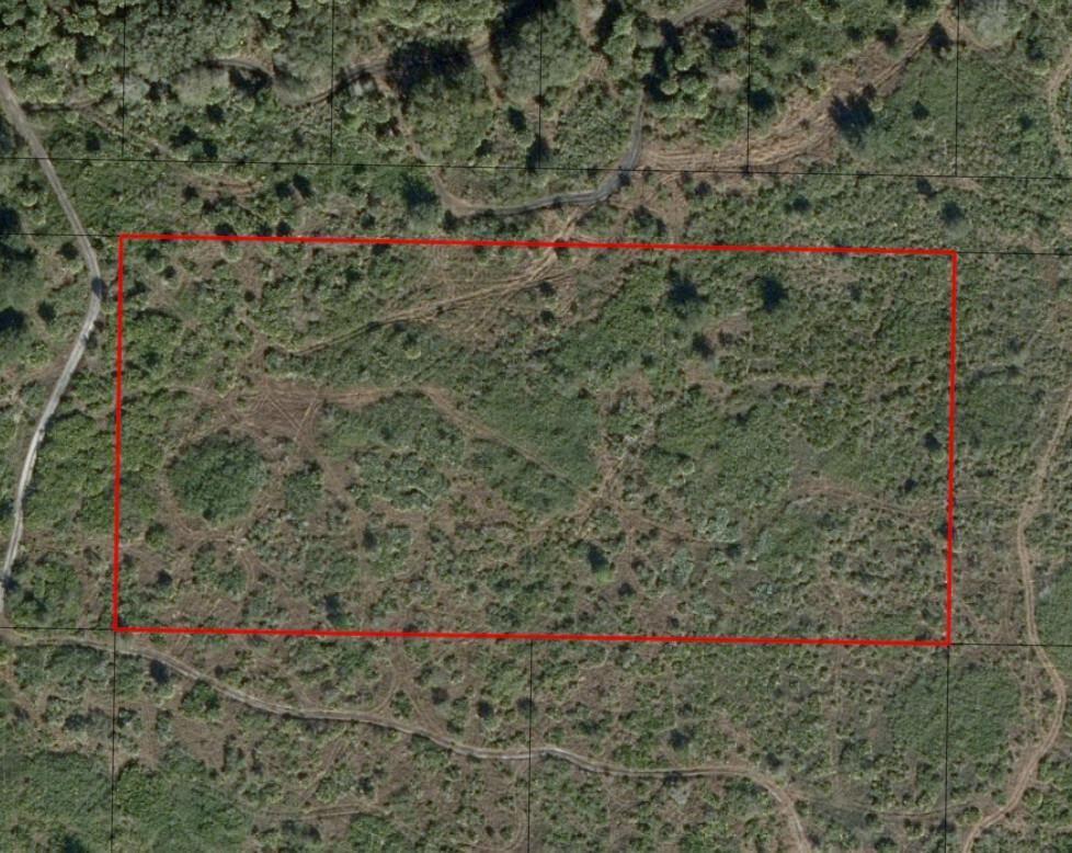 An aerial view shows a rectangular plot of undeveloped land outlined in red — 0 NW 306th Street, Okeechobee FL 34972, OKEECHOBEE, FL