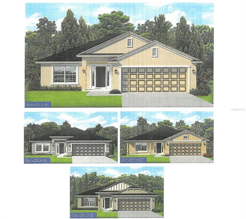 A modern kitchen features white cabinets, granite countertops, a center island, and stainless steel appliances — 2683 AVERLAND LOOP, NORTH PORT, FL