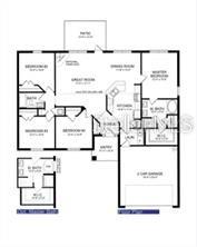 This is a floor plan for a single-story home with a two-car garage — 8267 EGGELSTOM AVENUE, NORTH PORT, FL