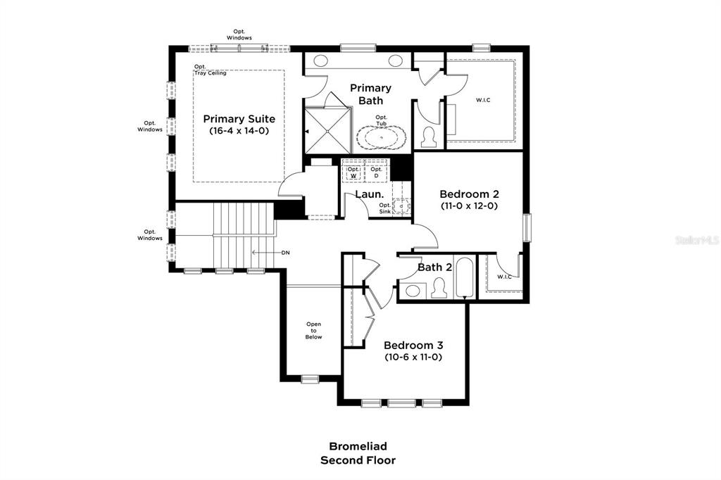 A living room features a white sectional sofa, a television on a wooden console, and stairs — 3892 ROCKY ISLAND ROAD, NEW PORT RICHEY, FL
