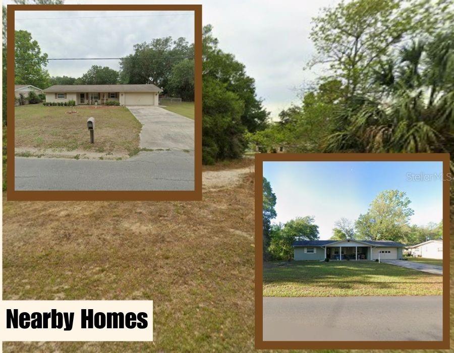 Two exterior views of a single-story ranch-style house with a front porch and driveway — 8549 N BUSCETTA LOOP, CRYSTAL RIVER, FL
