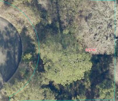 This is an aerial map view of a wooded, 0.29-acre residential lot — 0 Locust Terrace Place, Ocala FL 34472, OCALA, FL
