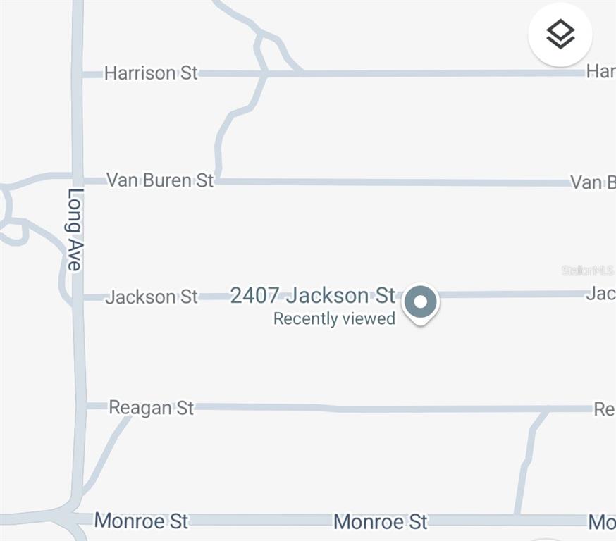 This is a map showing the location of a property on Jackson Street — 2407 JACKSON STREET, INVERNESS, FL