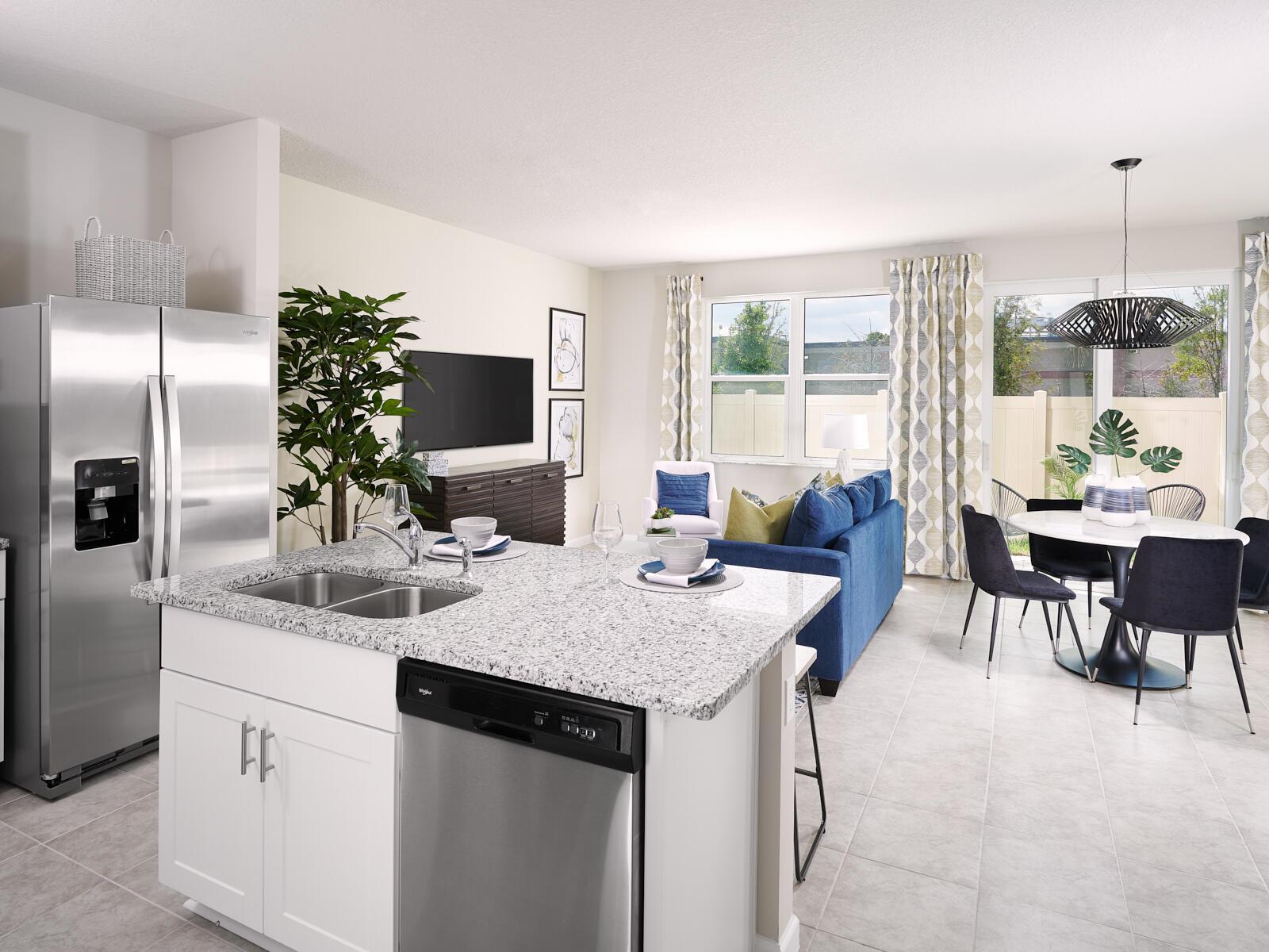 A white door with a smart lock is centered in a room with light wood flooring — 612 Salisbury Circle, Fort Pierce FL 34982, FORT PIERCE, FL
