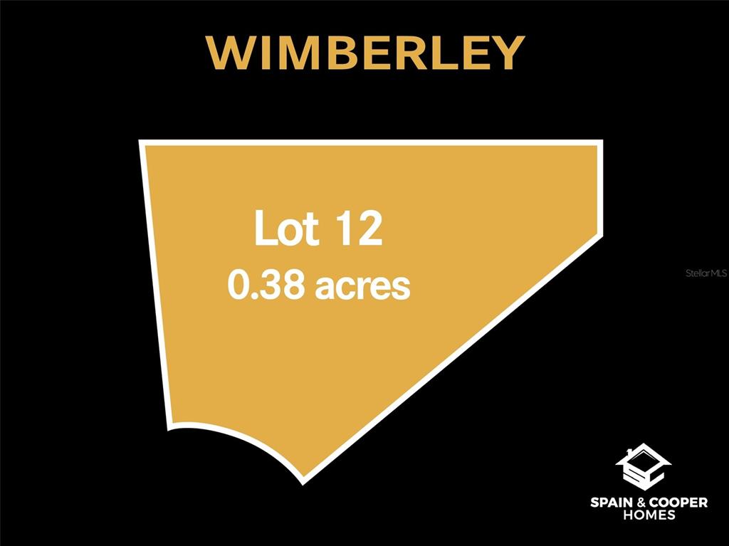 This is a digital rendering of a land plot labeled Lot 12 at 0.38 acres — 605 SW 139TH COURT, NEWBERRY, FL