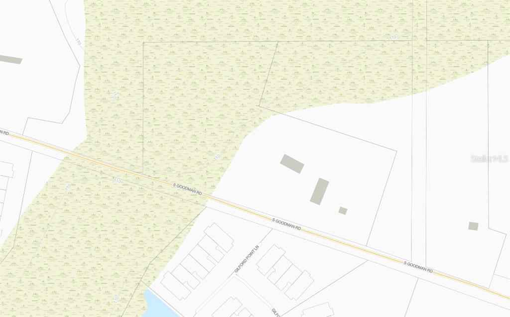 This is a map showing S Goodman Rd and surrounding land parcels — 1345 S GOODMAN ROAD, CHAMPIONS GATE, FL