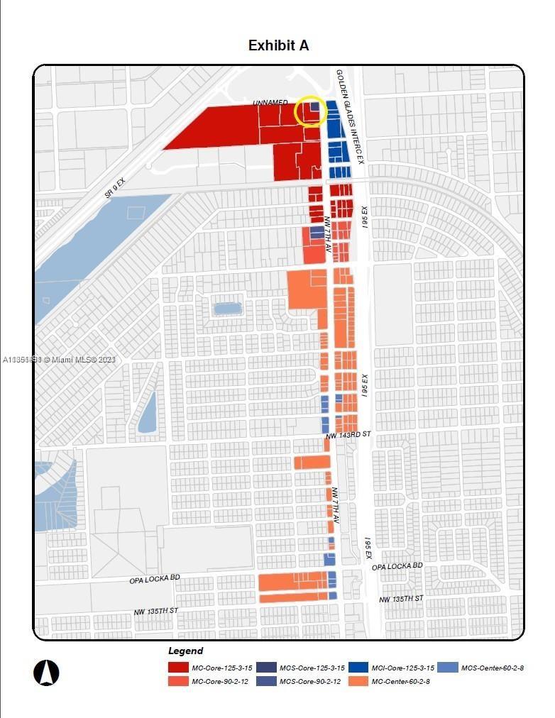 This map displays various zoning designations along NW 7th Avenue and surrounding streets — 665 NW 151st St, Miami FL 33169, MIAMI, FL