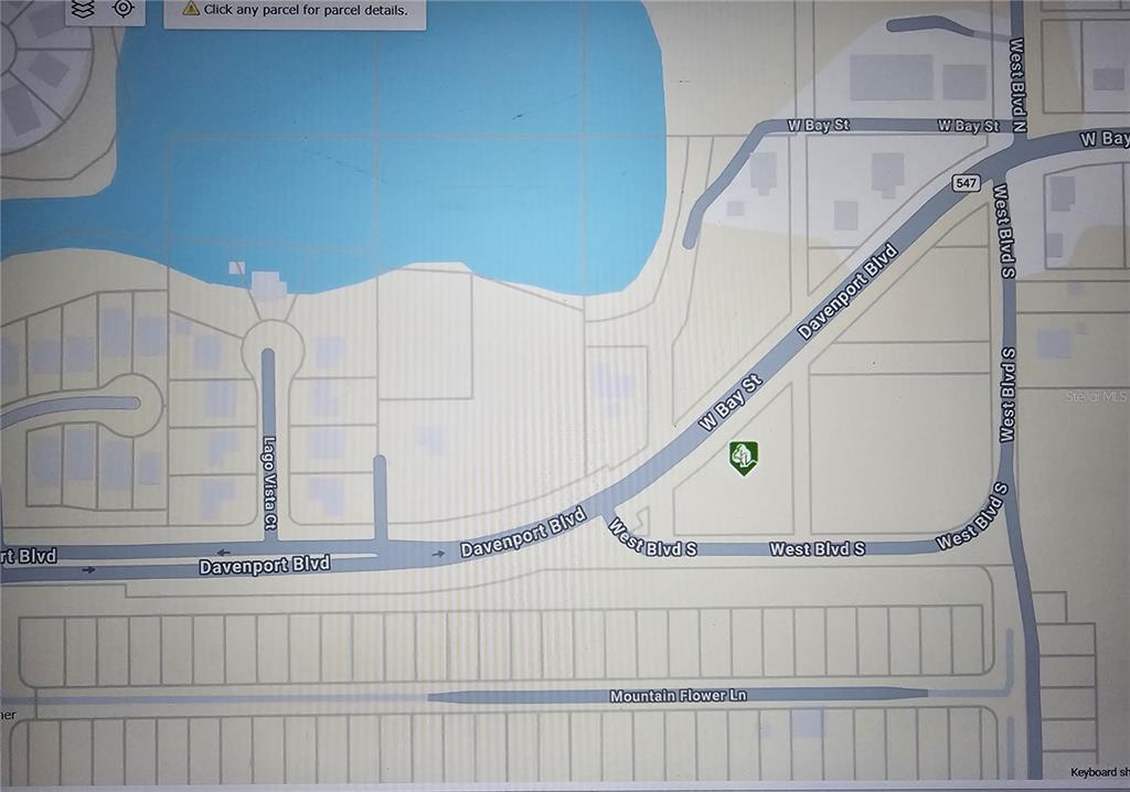 This is a map showing the intersection of Davenport Boulevard and West Boulevard — 12 HOLLY HILL DRIVE, DAVENPORT, FL