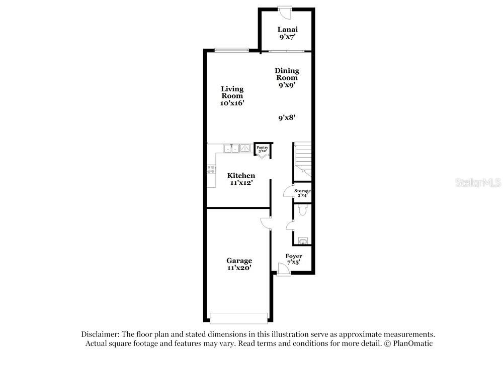 This is a floor plan showing the layout of a single-story residential unit — 11510 84TH STREET CIRCLE E UNIT 102, PARRISH, FL