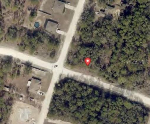 This aerial map view shows a vacant, wooded lot marked with a red location pin — 0 CANYON SWALLOW RD (PARCEL KEY 00784734), WEEKI WACHEE, FL