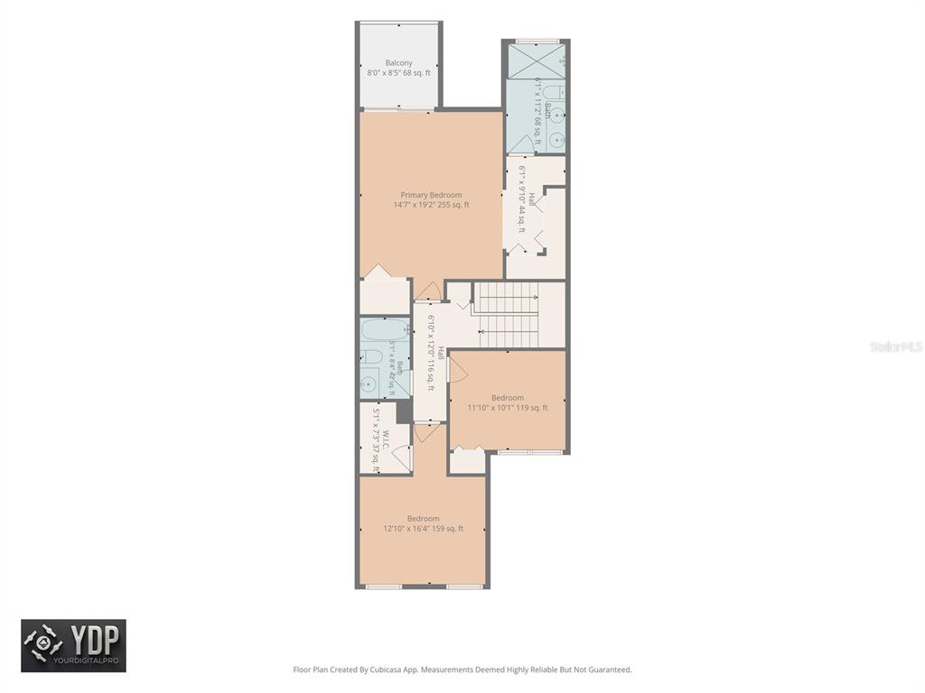 This is a floor plan showing the layout of a three-bedroom residential unit — 9150 PARK BOULEVARD UNIT 6, SEMINOLE, FL