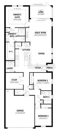This is a floor plan for a single-story house featuring three bedrooms, a study, and a garage — 17760 STILLNESS COURT, VENICE, FL