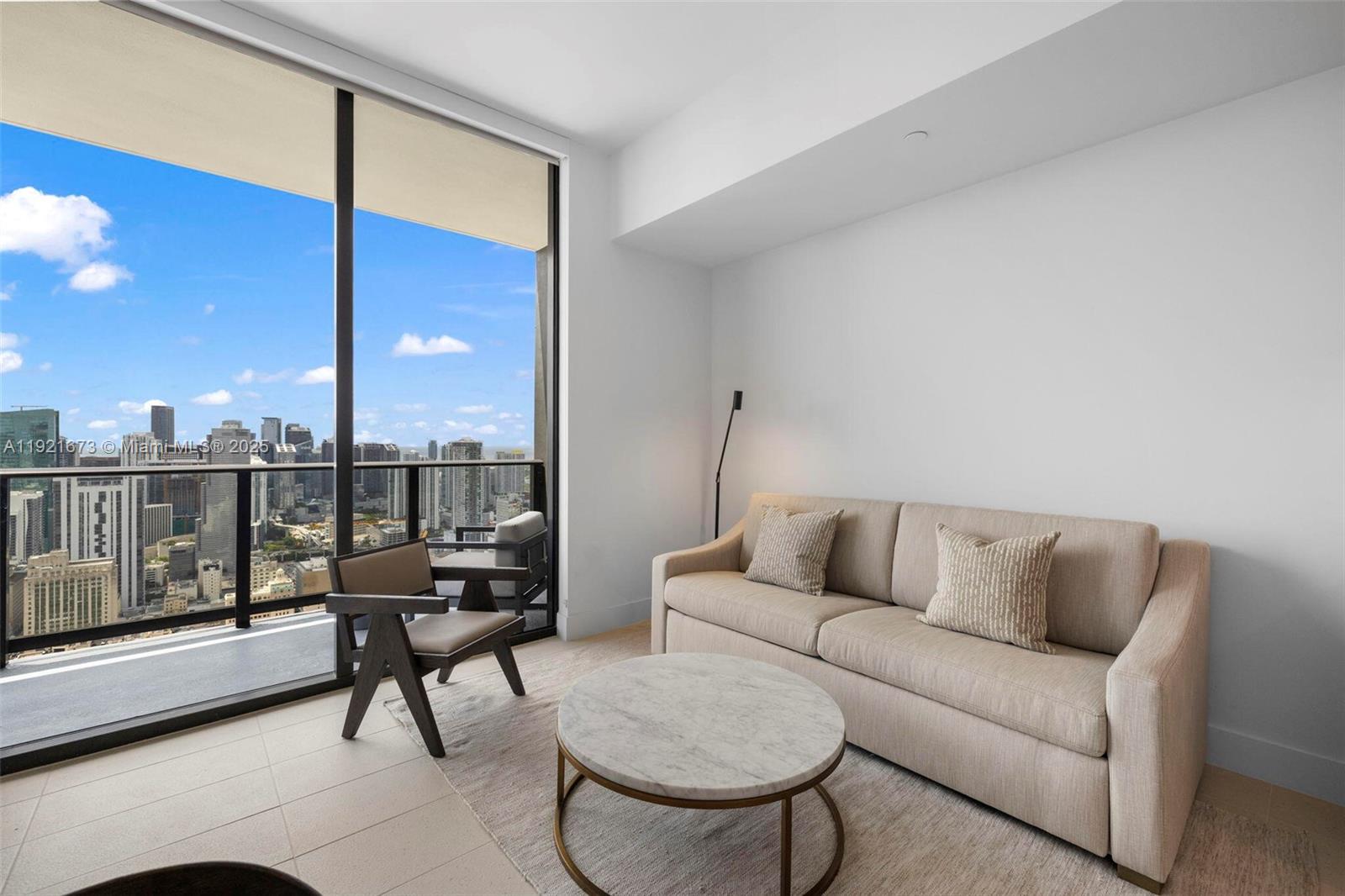 An aerial view of the Miami skyline featuring the Kaseya Center and surrounding waterfront buildings — 159 NE 6th St # 5008, Miami FL 33132, MIAMI, FL