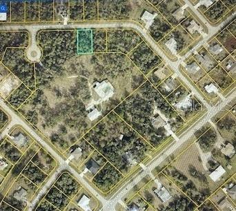 An aerial map view shows a vacant residential lot highlighted in a suburban neighborhood — ABATE AVENUE Lot 10, NORTH PORT, FL