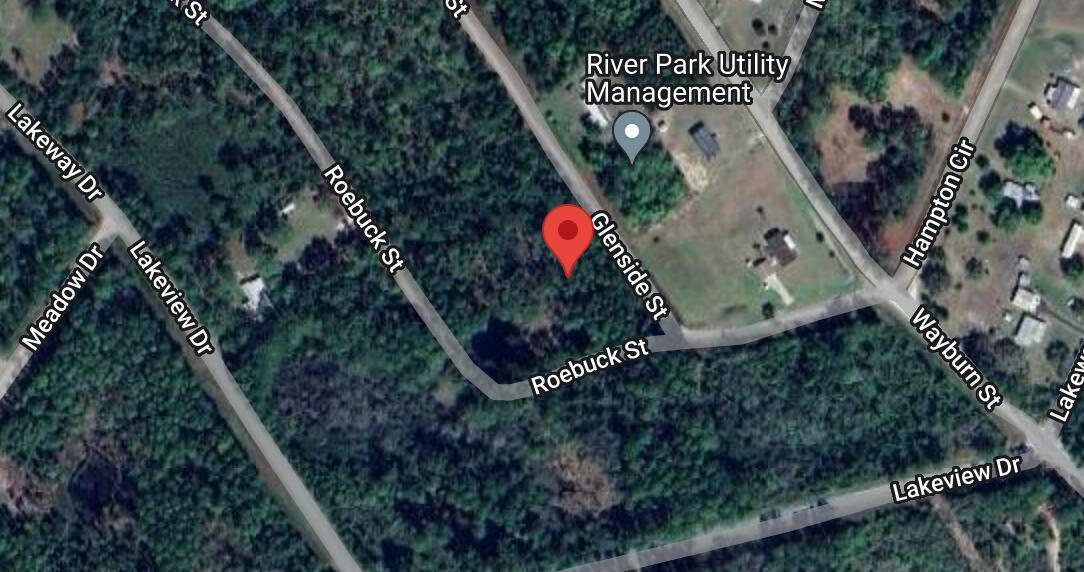 This is a satellite map view showing a red location pin near Glenside Street — 103 Glenside Street, FL 32139, FL