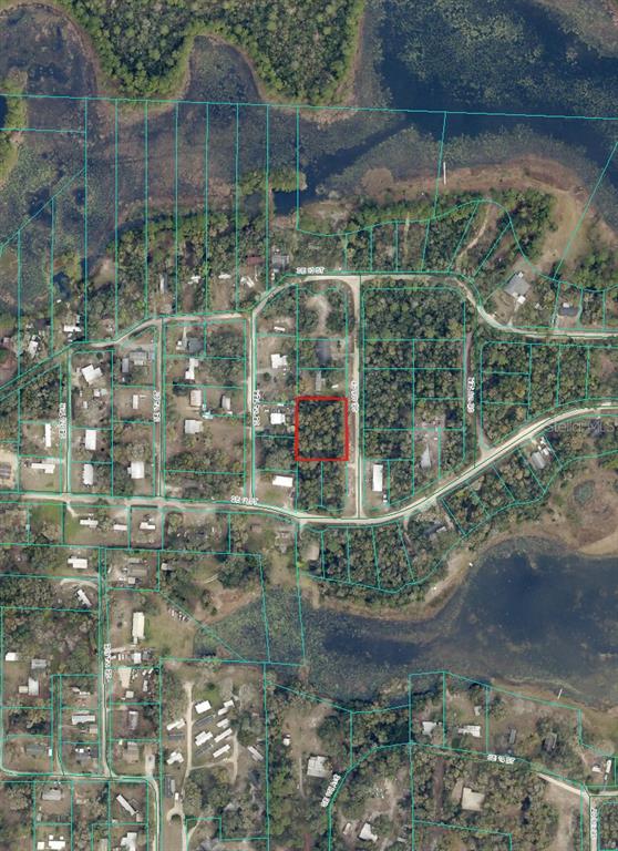 An aerial map view shows a rectangular property lot outlined in red within a residential area — 1080 SE 175TH COURT, SILVER SPRINGS, FL