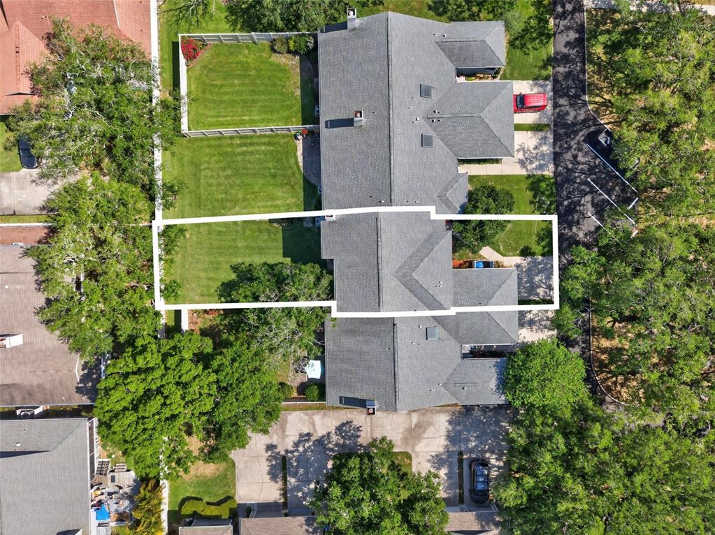 An outdoor swimming pool with a paved deck, lounge chairs, and surrounding trees — 713 CAYA COSTA COURT NE, ST PETERSBURG, FL