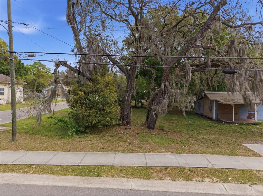 A vacant lot features two large, moss-covered trees and a small, dilapidated shed — 1301 S CENTRAL AVENUE, APOPKA, FL